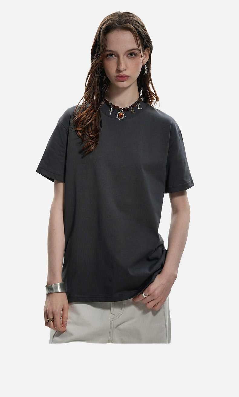 Subtle Marled Mock Neck T-Shirt