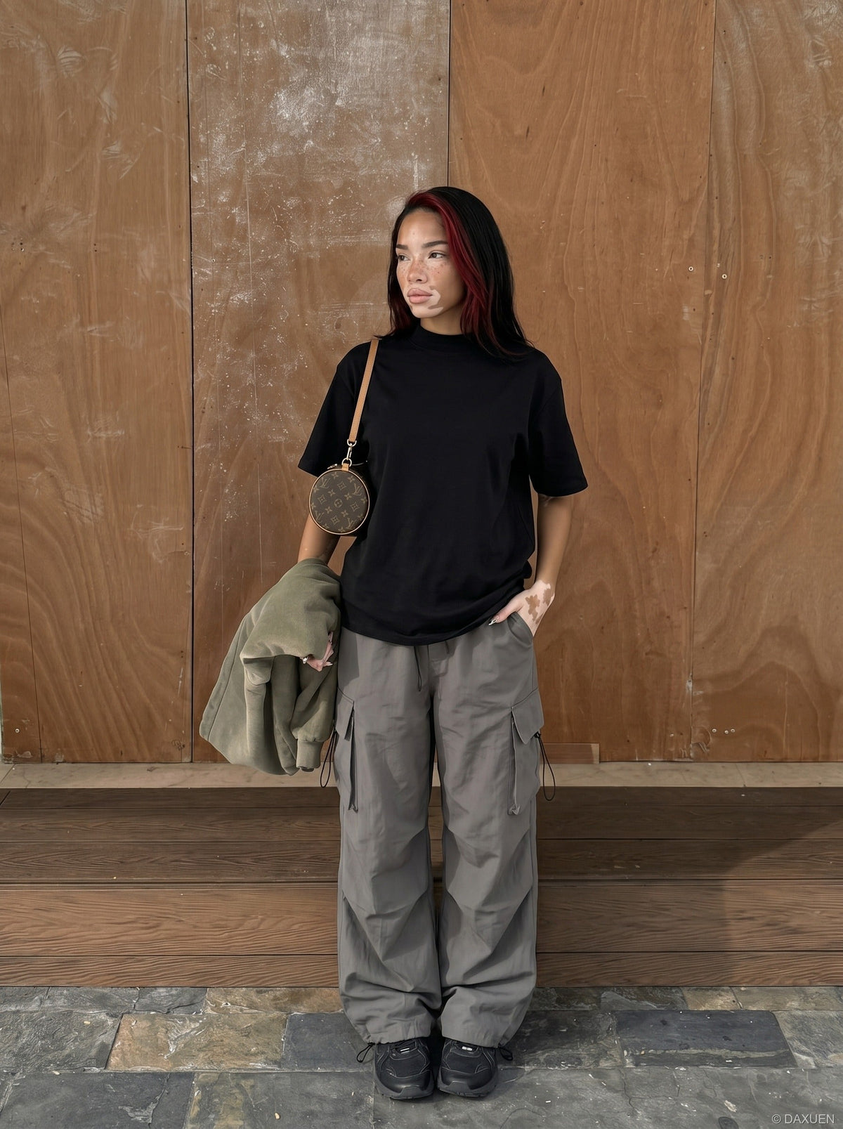 Subtle Marled Mock Neck T-Shirt