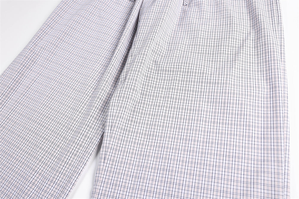 DAXUEN light plaid wide-leg trousers
