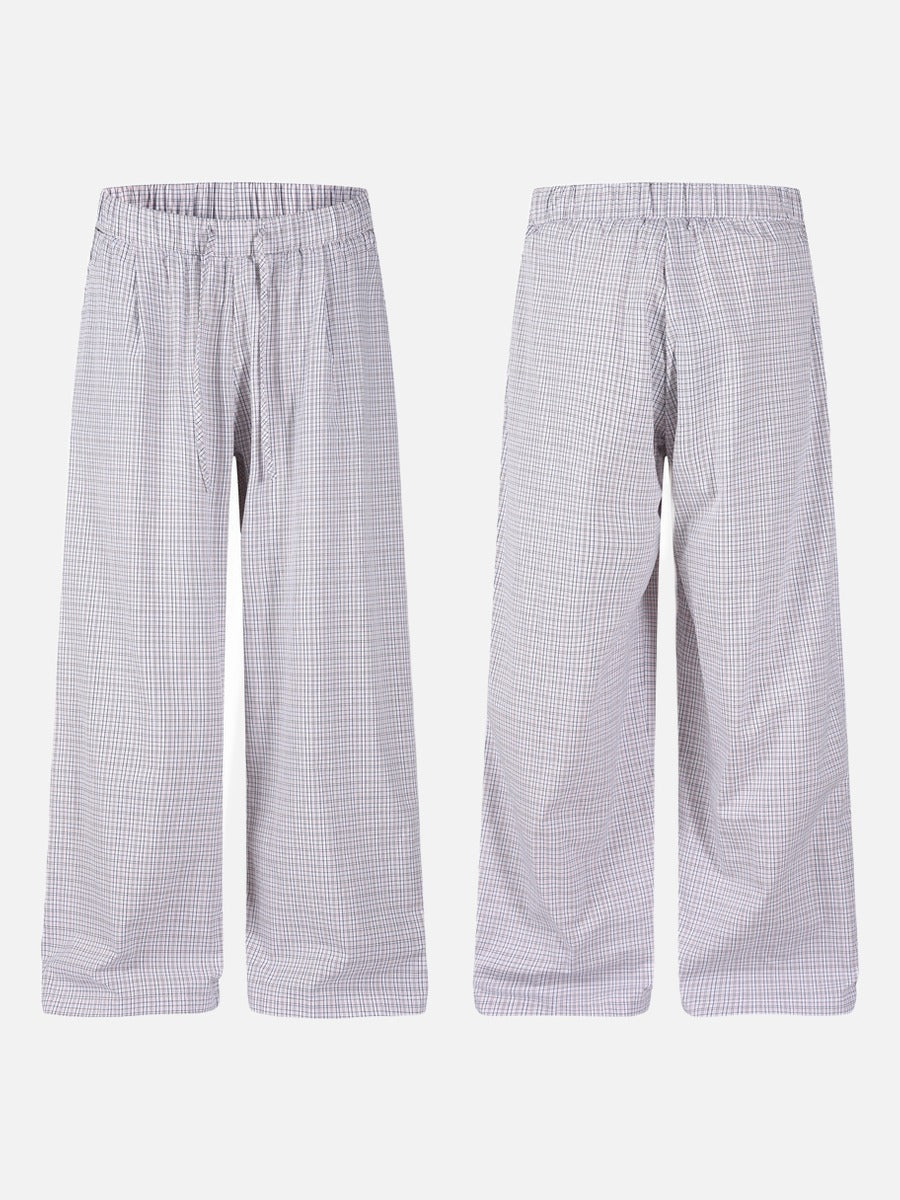 DAXUEN light plaid wide-leg trousers