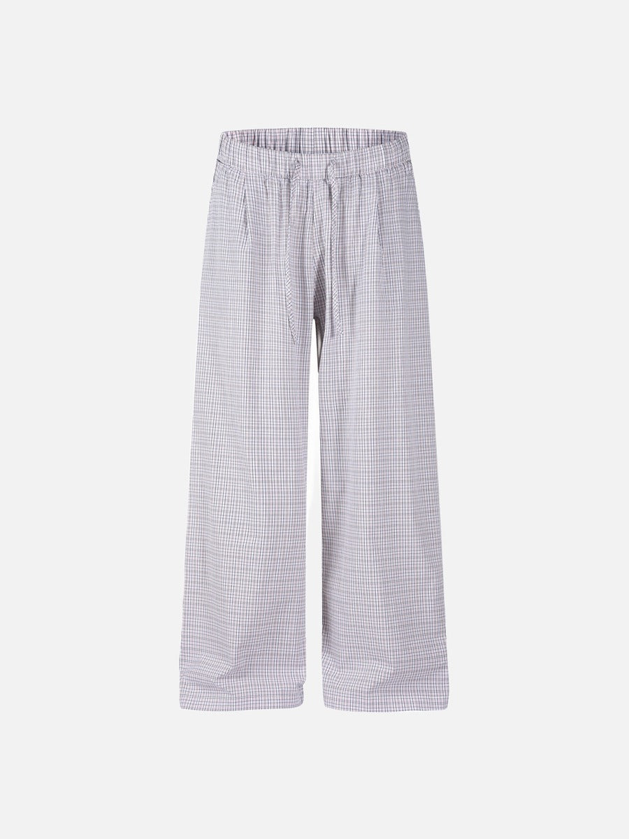 DAXUEN light plaid wide-leg trousers