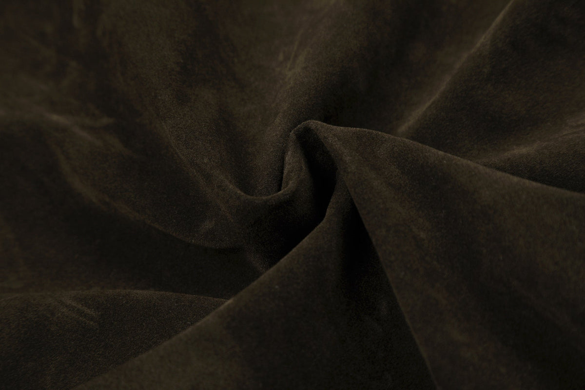 DAXUEN dark brown suede bomber jacket with metallic details