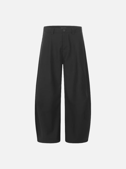 Tailored Waistband Solid-Black Trousers - Black / S