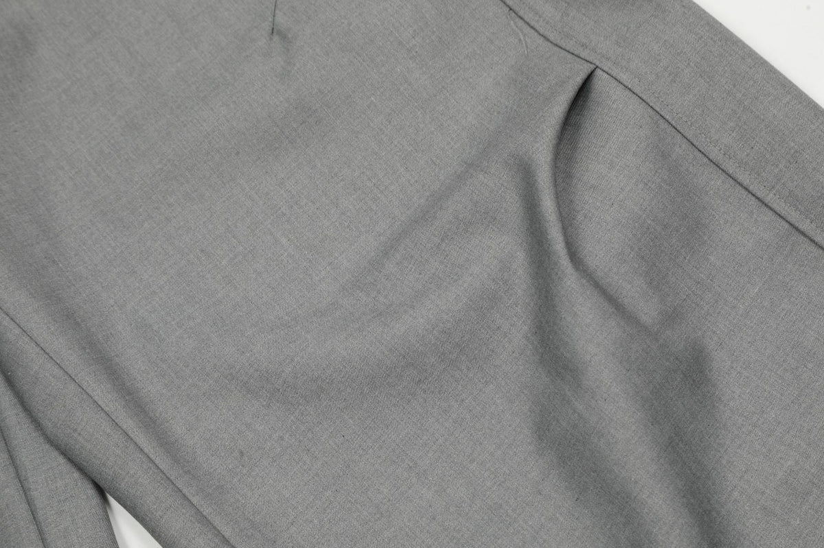 Tailored Waistband Solid-Black Trousers