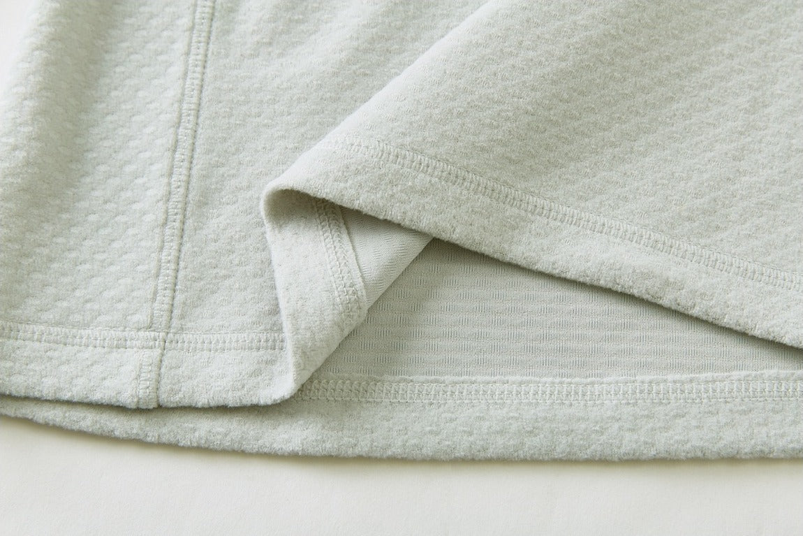 Textured Slim-Fit Half-Zip Athletic Top