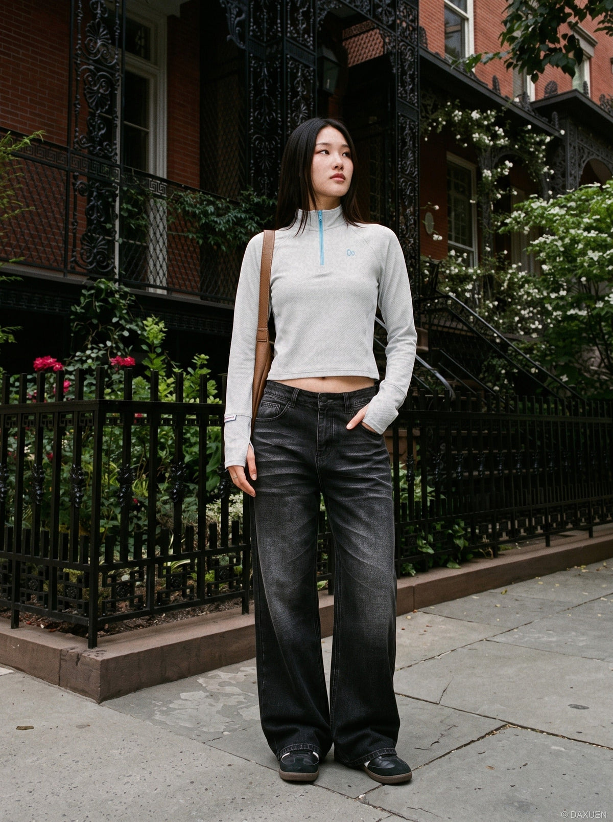 Textured Slim-Fit Half-Zip Athletic Top