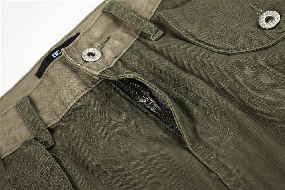 Textured Wide-Leg Trousers with Contrasting Waistband