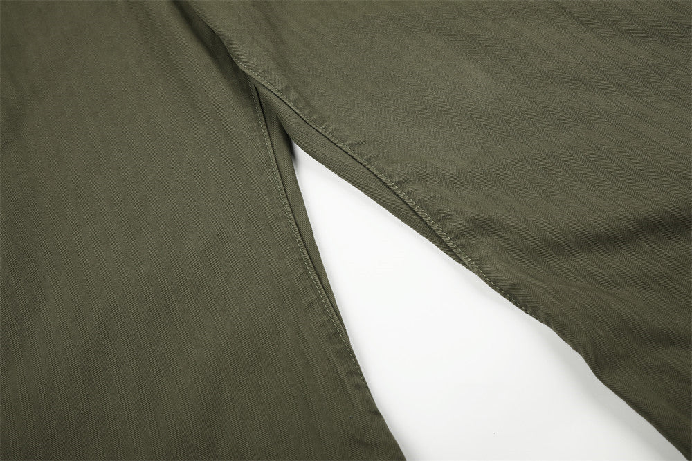 Textured Wide-Leg Trousers with Contrasting Waistband