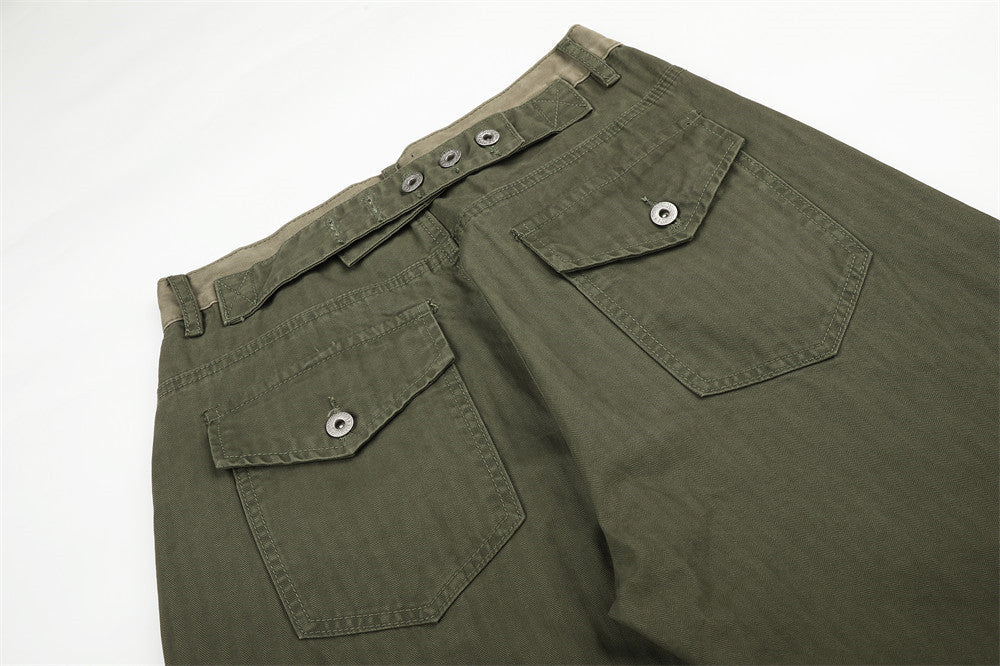 Textured Wide-Leg Trousers with Contrasting Waistband