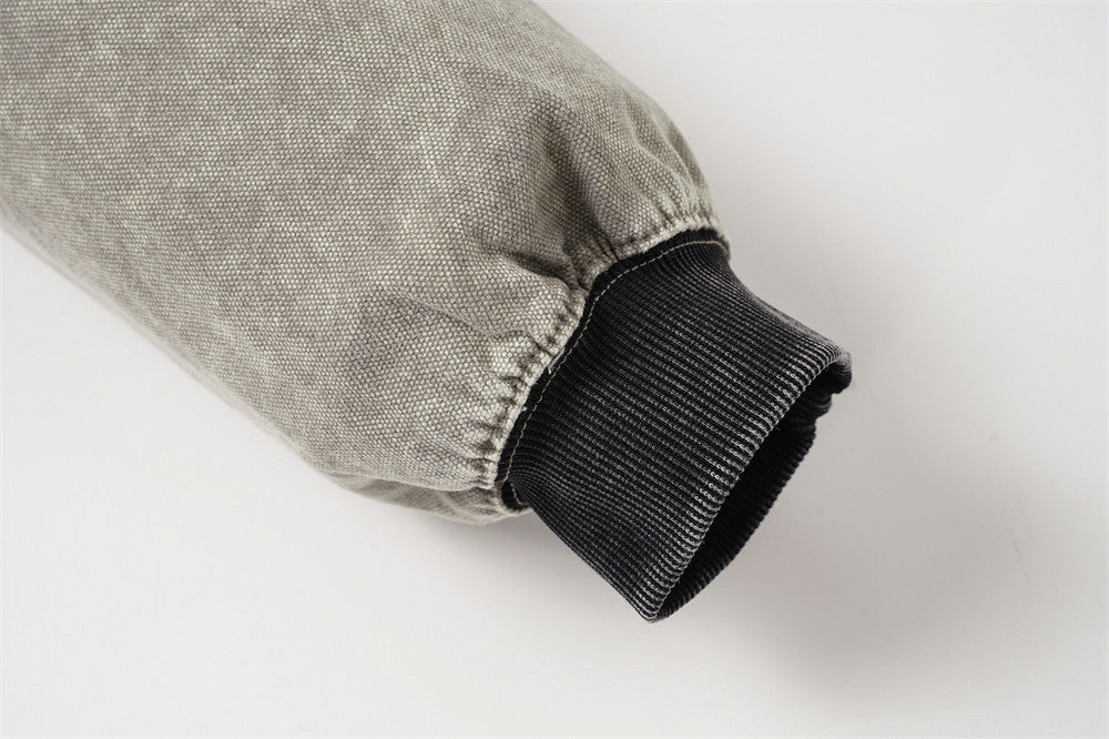 DAXUEN grey and charcoal two-tone acid-wash oversized hoodie