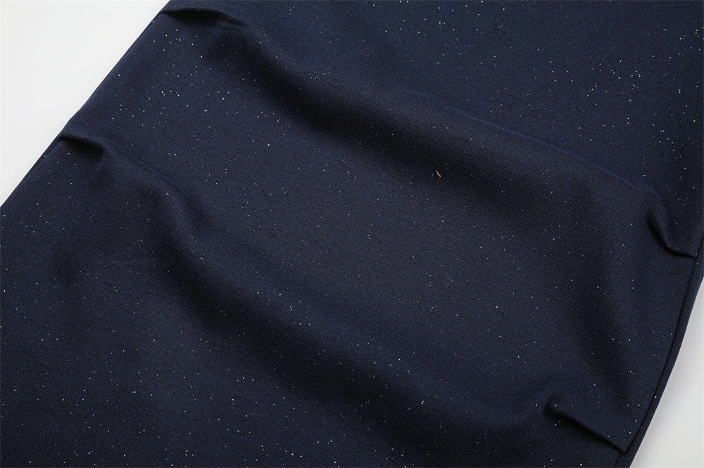 Two-Tone Wide-Leg Sweatpants with Number 8