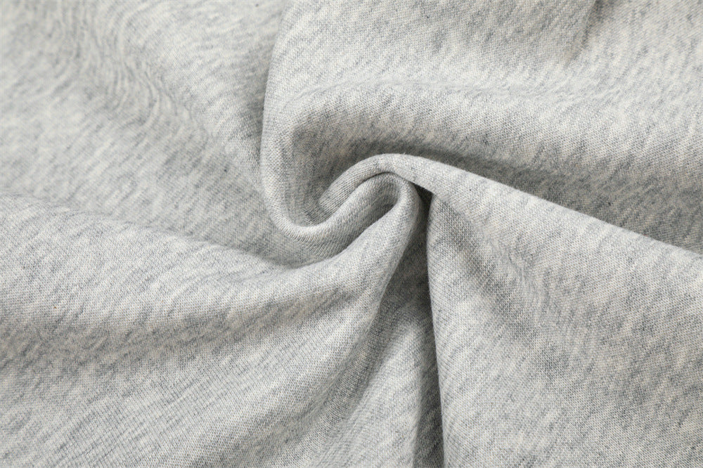 Two-Tone Wide-Leg Sweatpants with Number 8