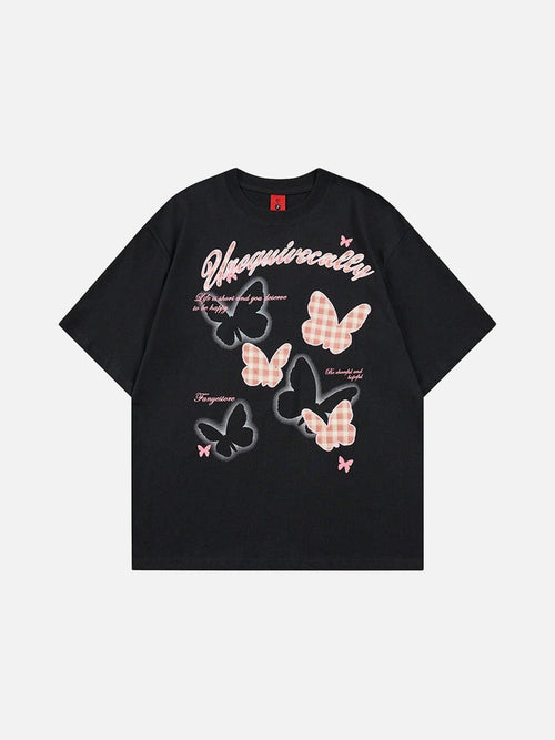 Camiseta Estampada Borboleta Inquestionavelmente - Preto / S