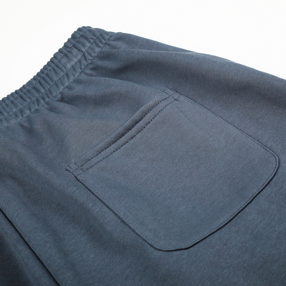 Vertical Script Print Dark Blue-Grey Sweatpants