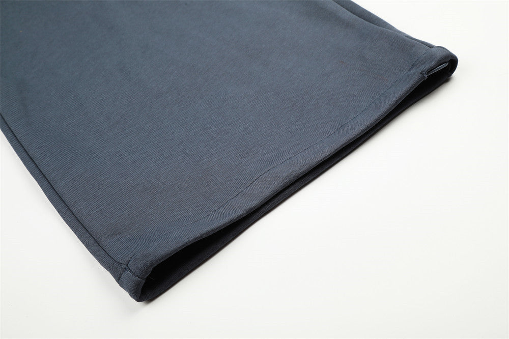 Vertical Script Print Dark Blue-Grey Sweatpants
