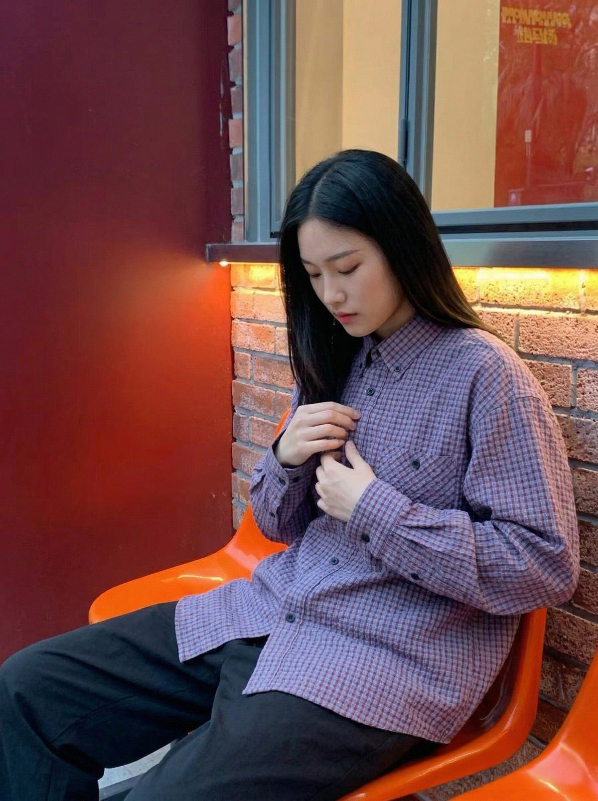 Vibe Grid Check Long Sleeve Shirt