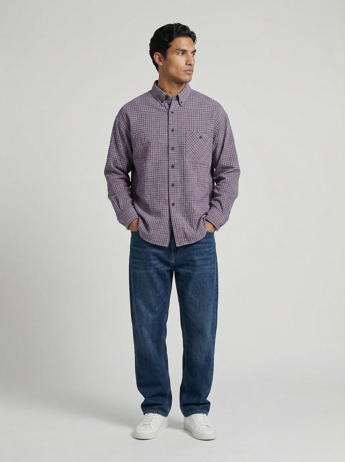 Vibe Grid Check Long Sleeve Shirt
