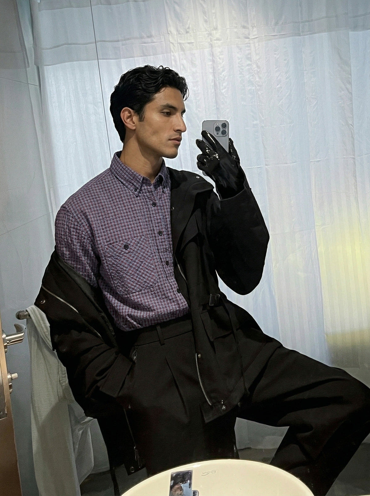 Vibe Grid Check Long Sleeve Shirt