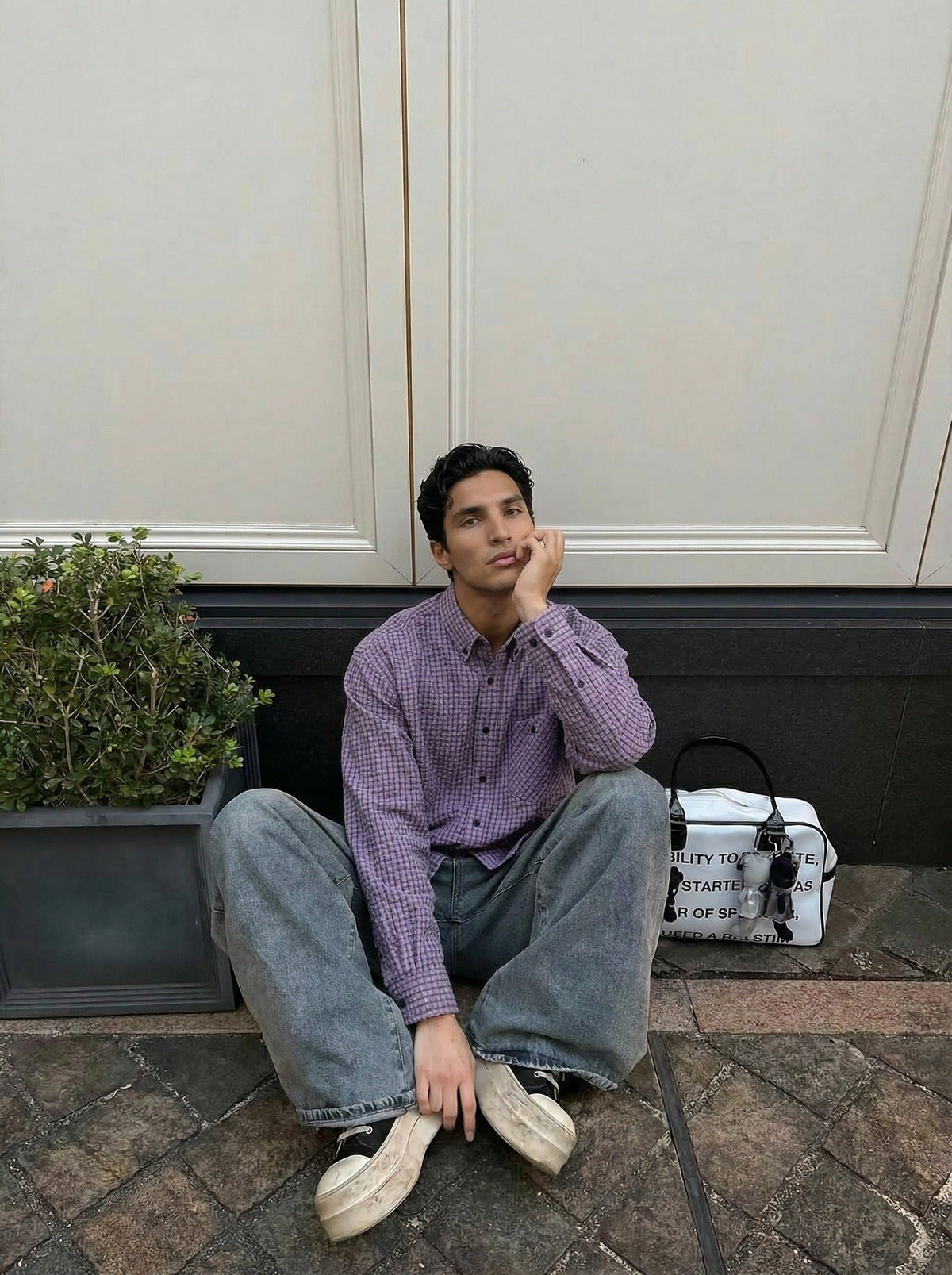 Vibe Grid Check Long Sleeve Shirt