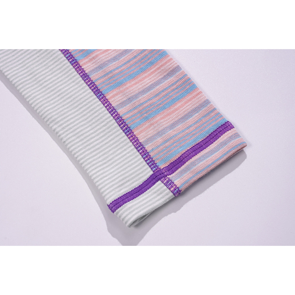 Vibrant Striped Slim-Fit Long Sleeve Top
