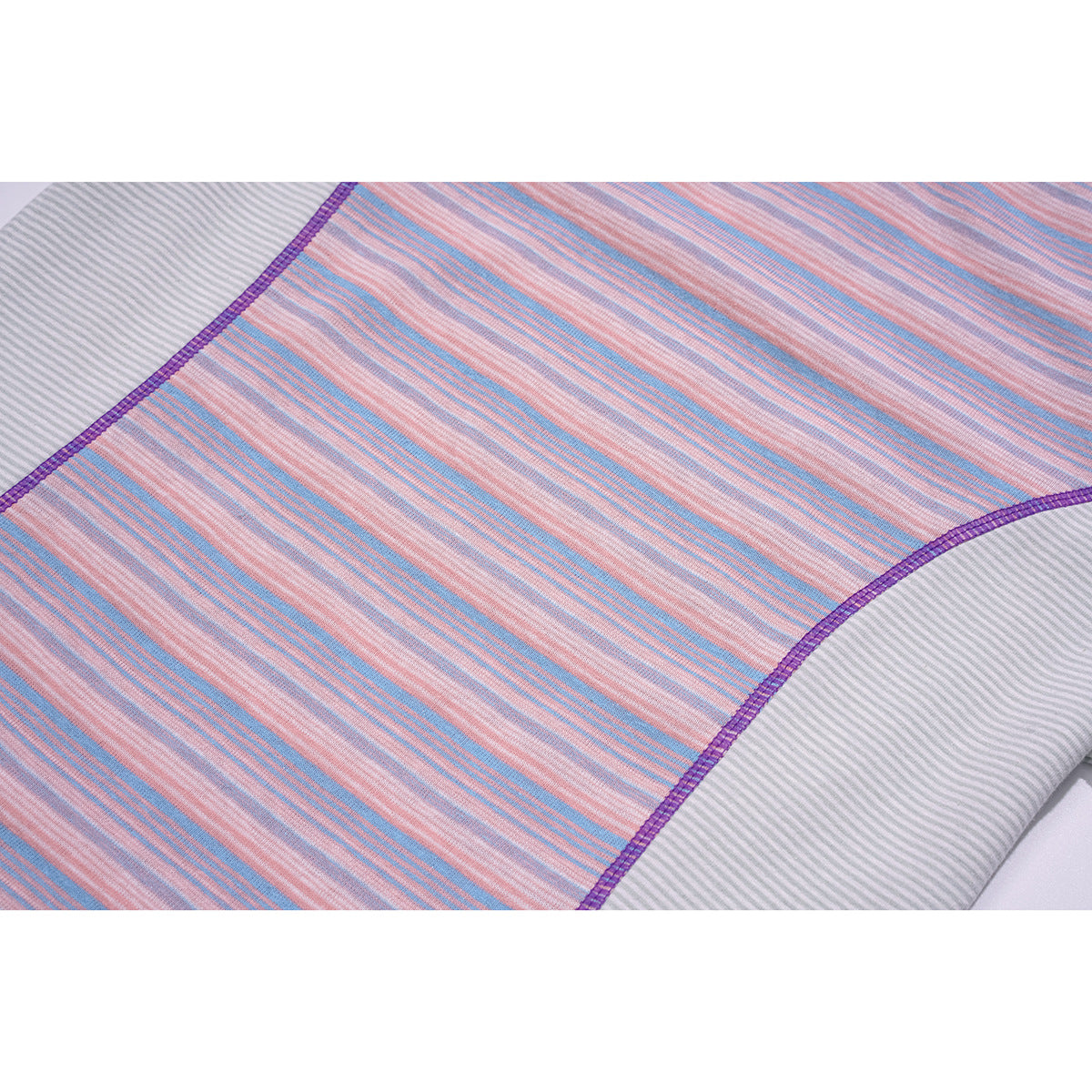 Vibrant Striped Slim-Fit Long Sleeve Top