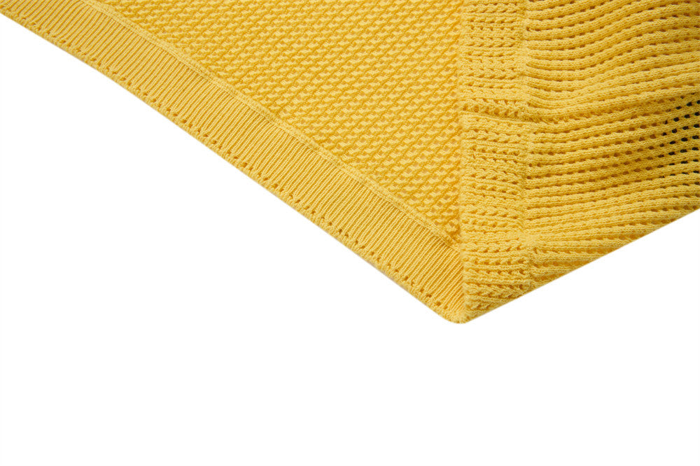 Vibrant Yellow Mesh Polo with Emblem 10