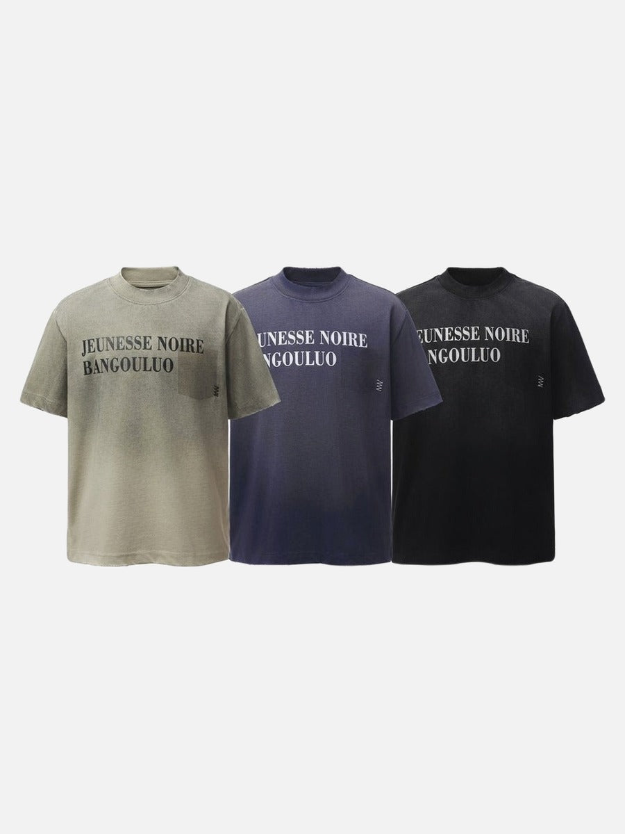 Vintage-T-Shirt mit Acid-Wash-Effekt und Grafikprint