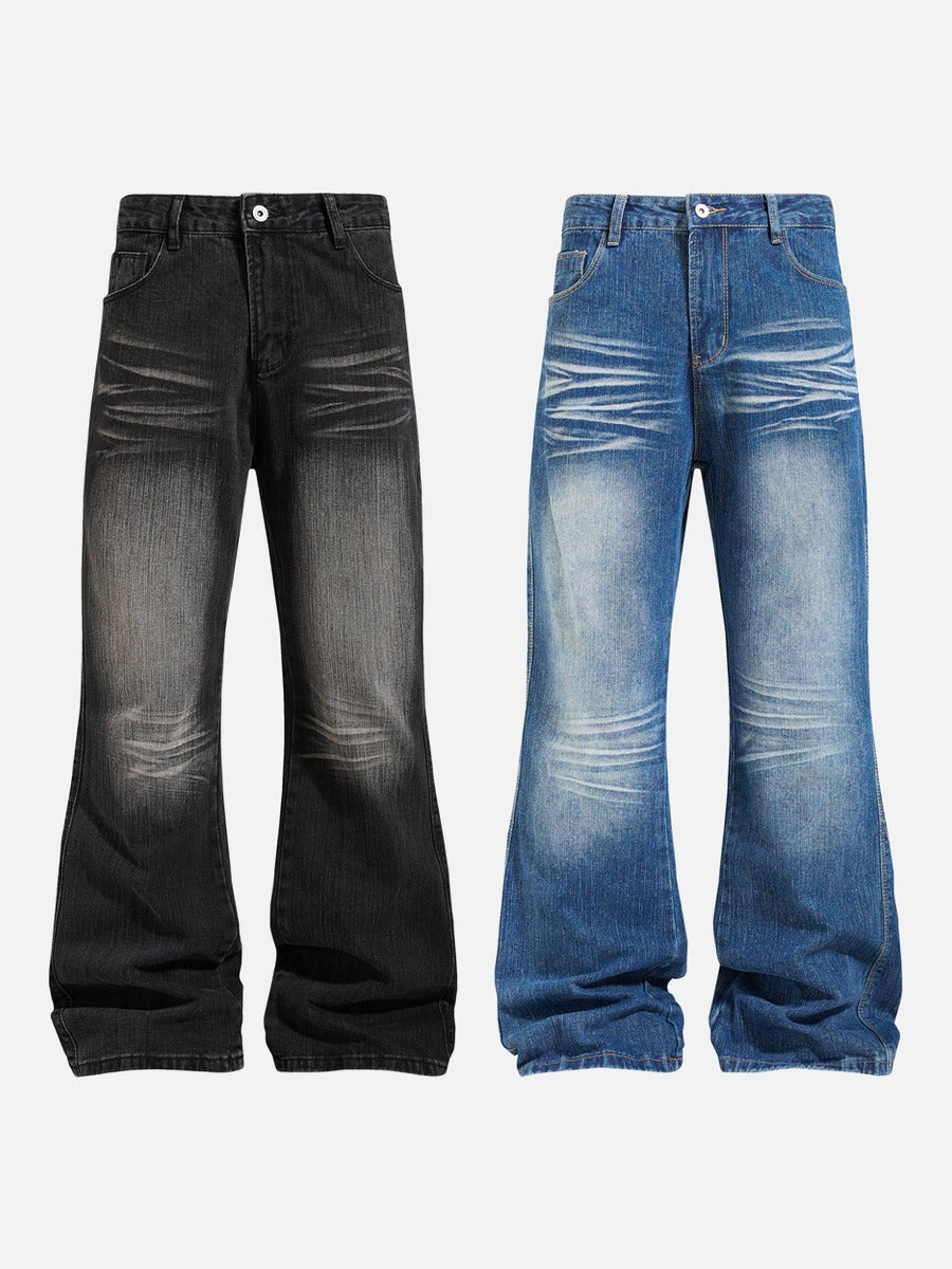 Vintage Flared Blue Denim Jeans