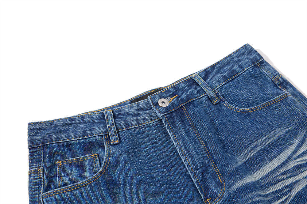 Vintage Flared Blue Denim Jeans