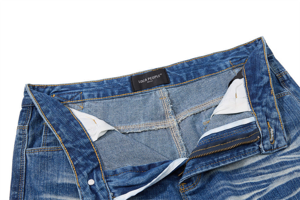 Vintage Flared Blue Denim Jeans
