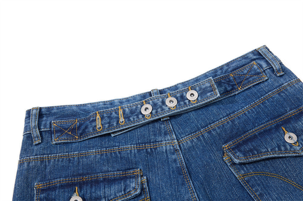 Vintage Flared Blue Denim Jeans
