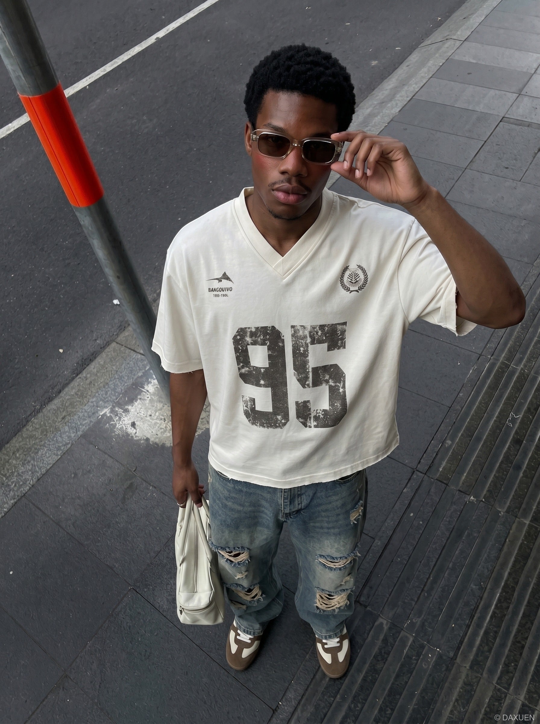 Vintage Graphic V-Neck Tee