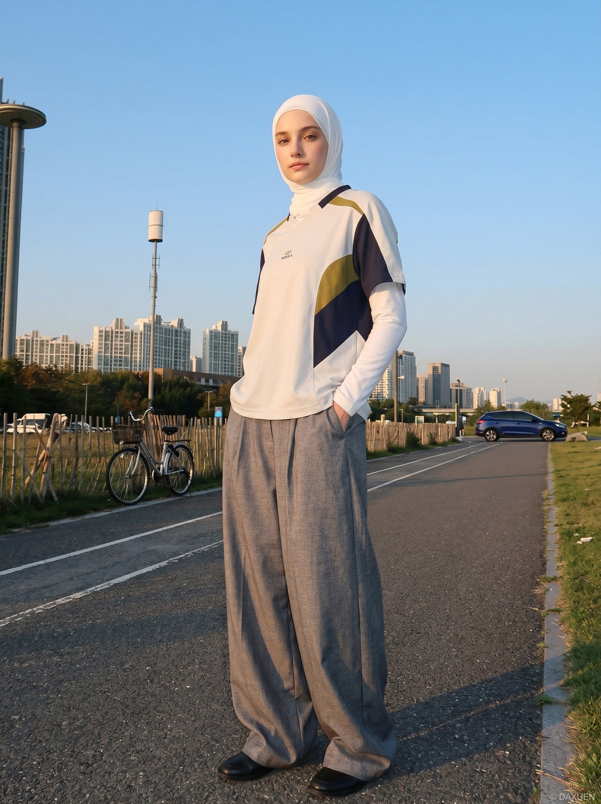 Voluminous Grey Wide-Leg Trousers