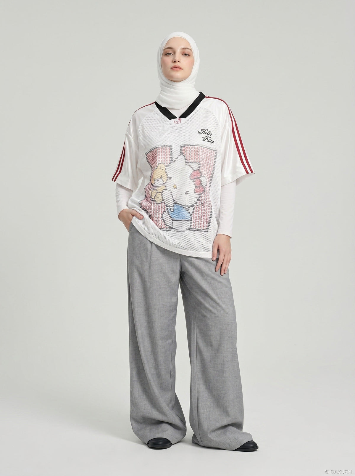 Voluminous Grey Wide-Leg Trousers
