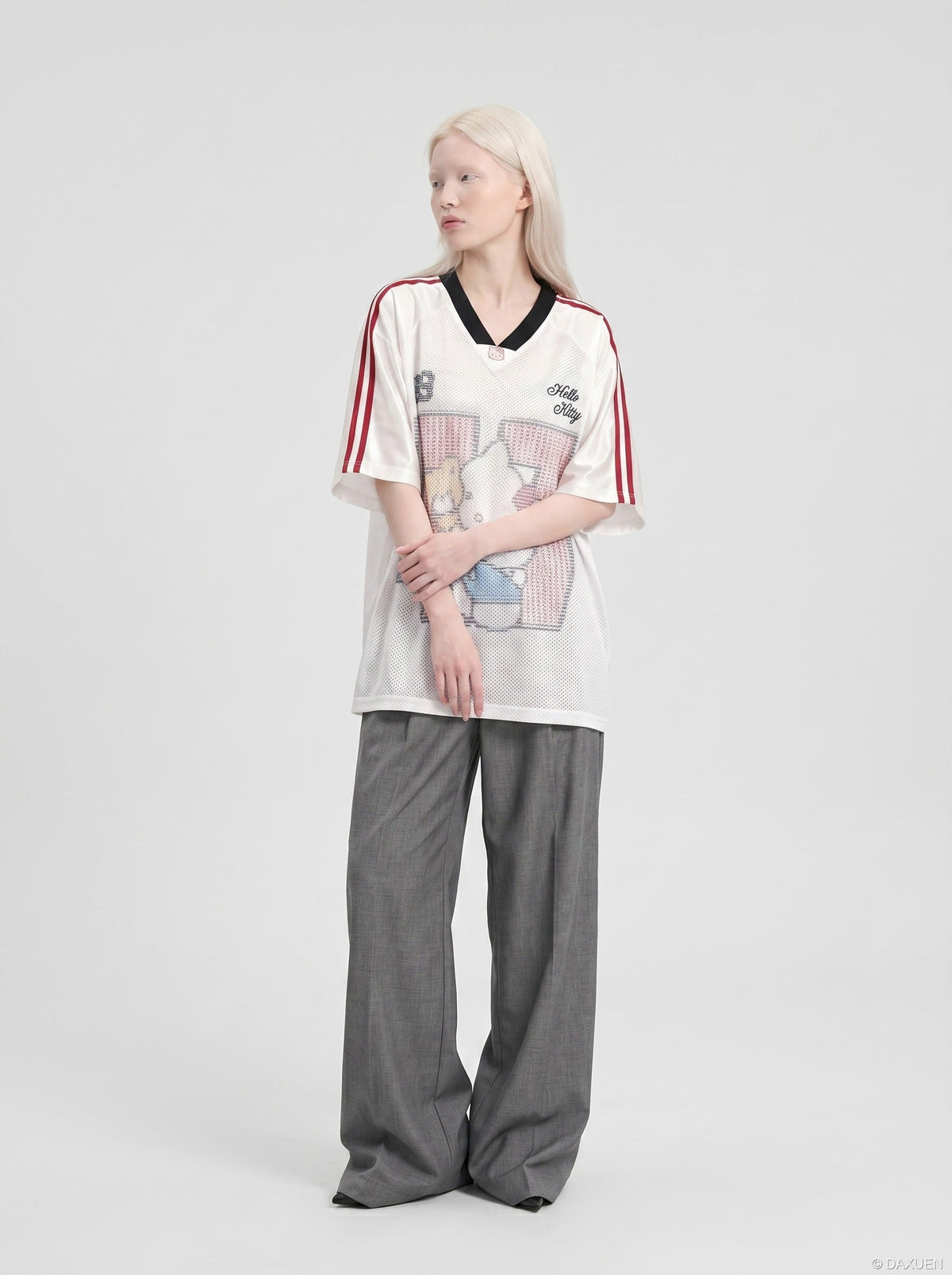 Voluminous Grey Wide-Leg Trousers