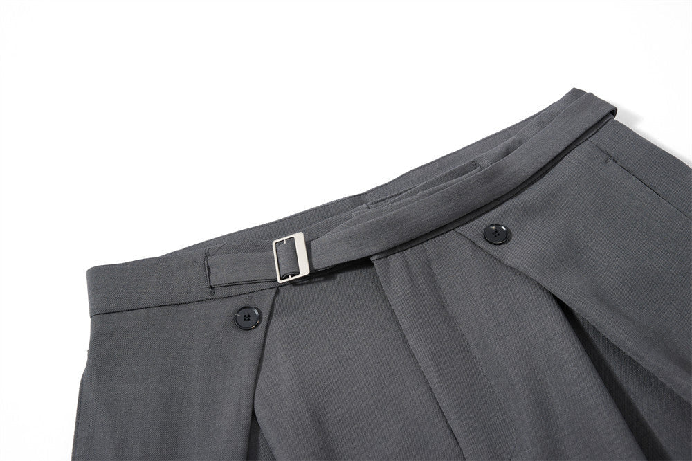 Voluminous High-Waisted Trousers with Belt
