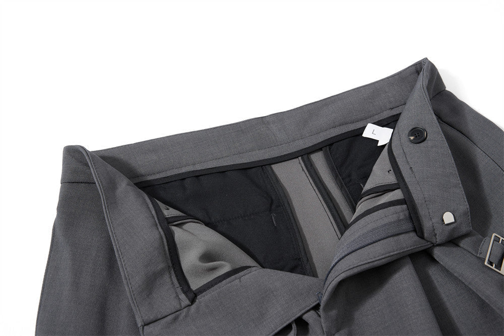 Voluminous High-Waisted Trousers with Belt