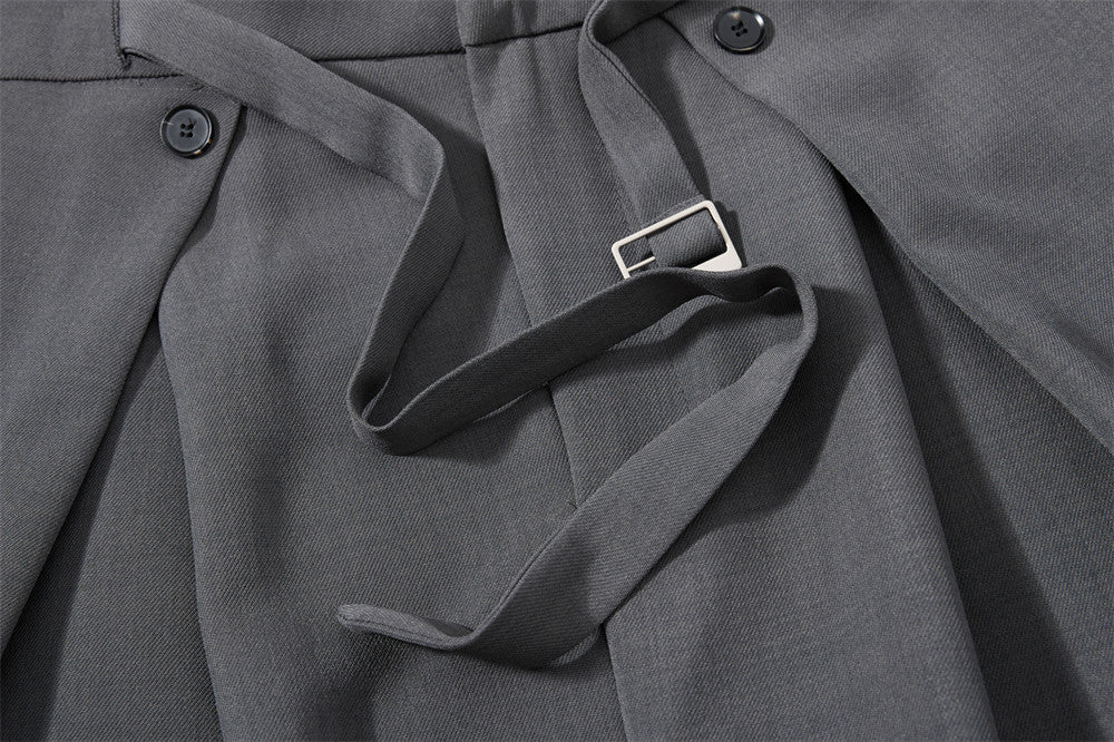 Voluminous High-Waisted Trousers with Belt