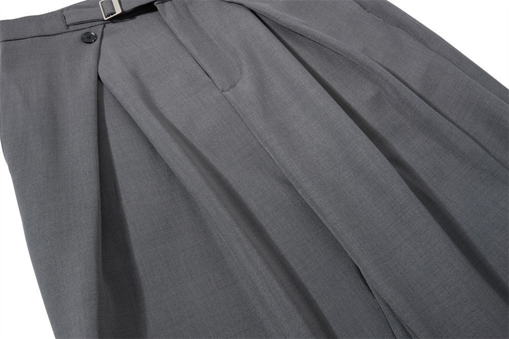 Voluminous High-Waisted Trousers with Belt