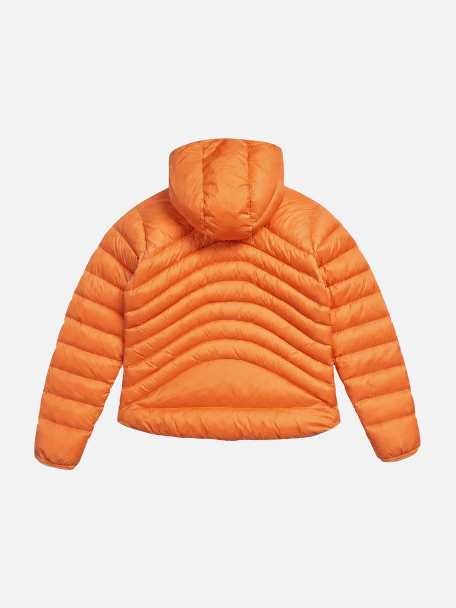 Wavy-Quilted Hooded Puffer Jacket
