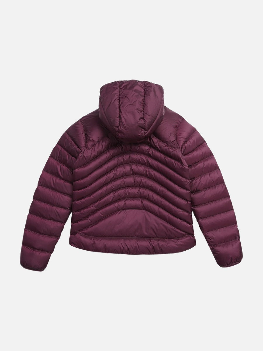 Wavy-Quilted Hooded Puffer Jacket