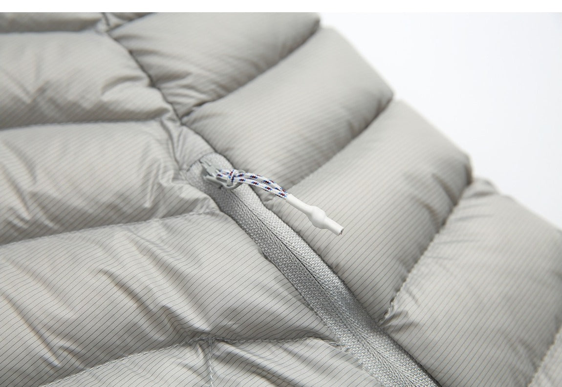Wavy-Quilted Hooded Puffer Jacket