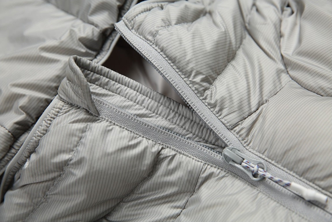 Wavy-Quilted Hooded Puffer Jacket