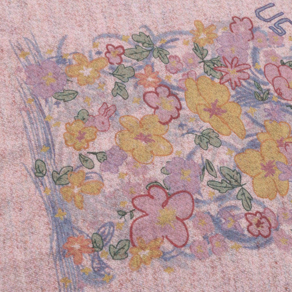 Whimsical Floral Crew Neck Graphic Top