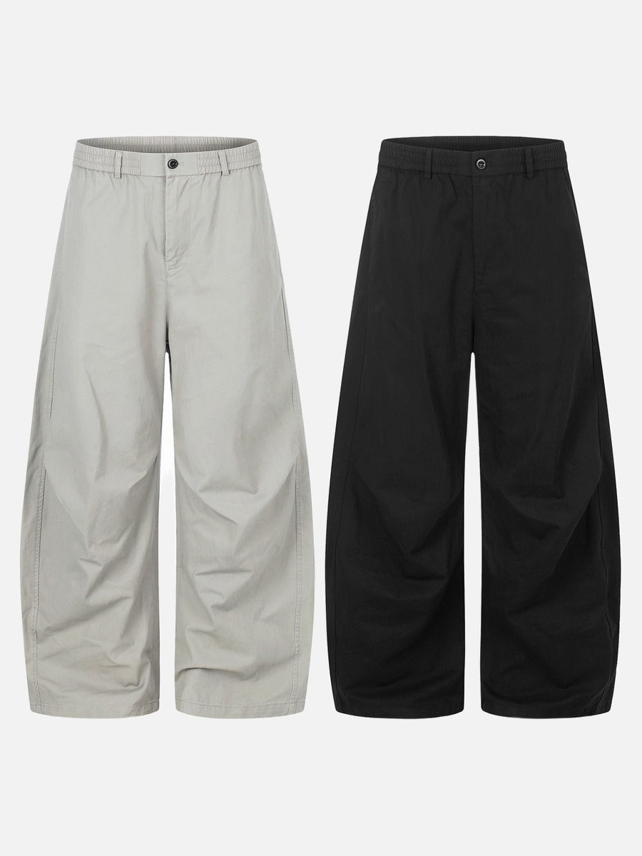 DAXUEN Wide-leg relaxed-fit pants with balloon silhouette