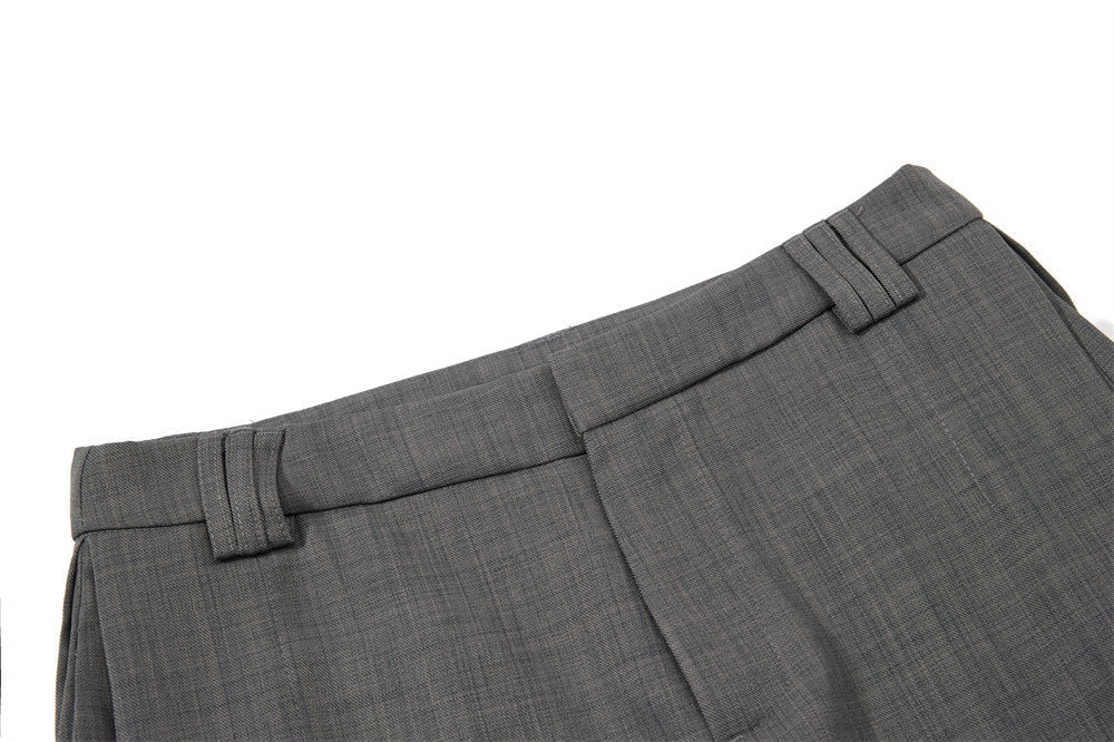 Wide-Leg Black and Grey Trousers