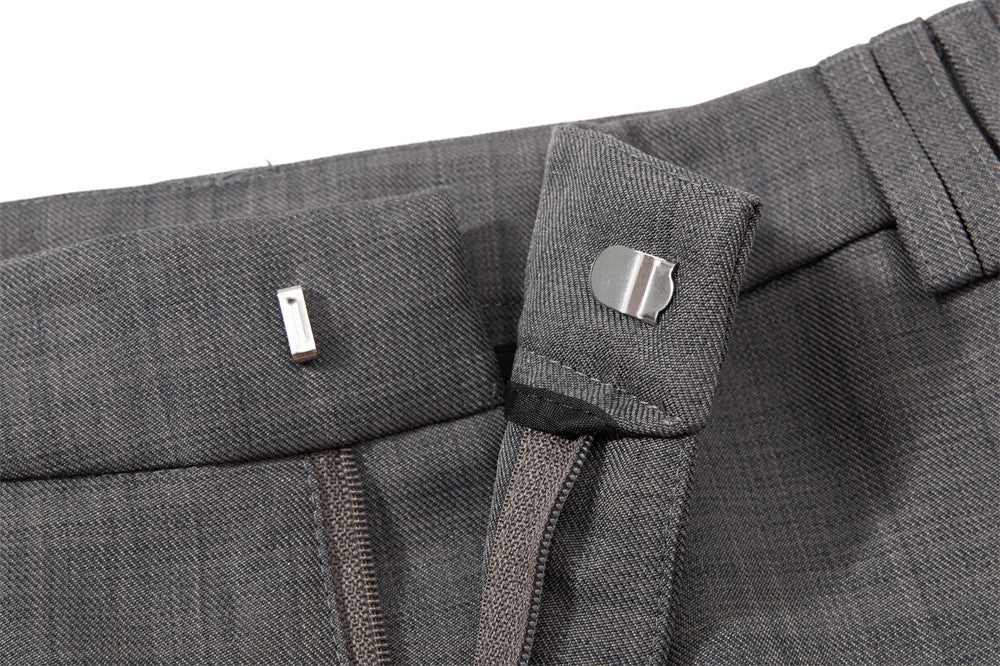 Wide-Leg Black and Grey Trousers