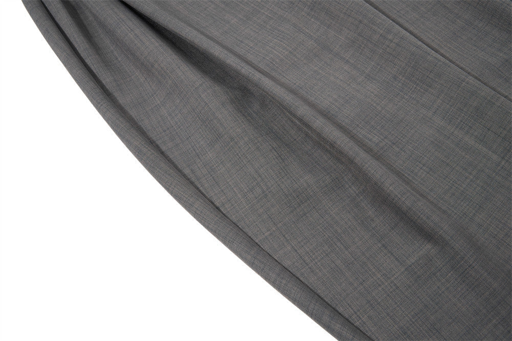 Wide-Leg Black and Grey Trousers