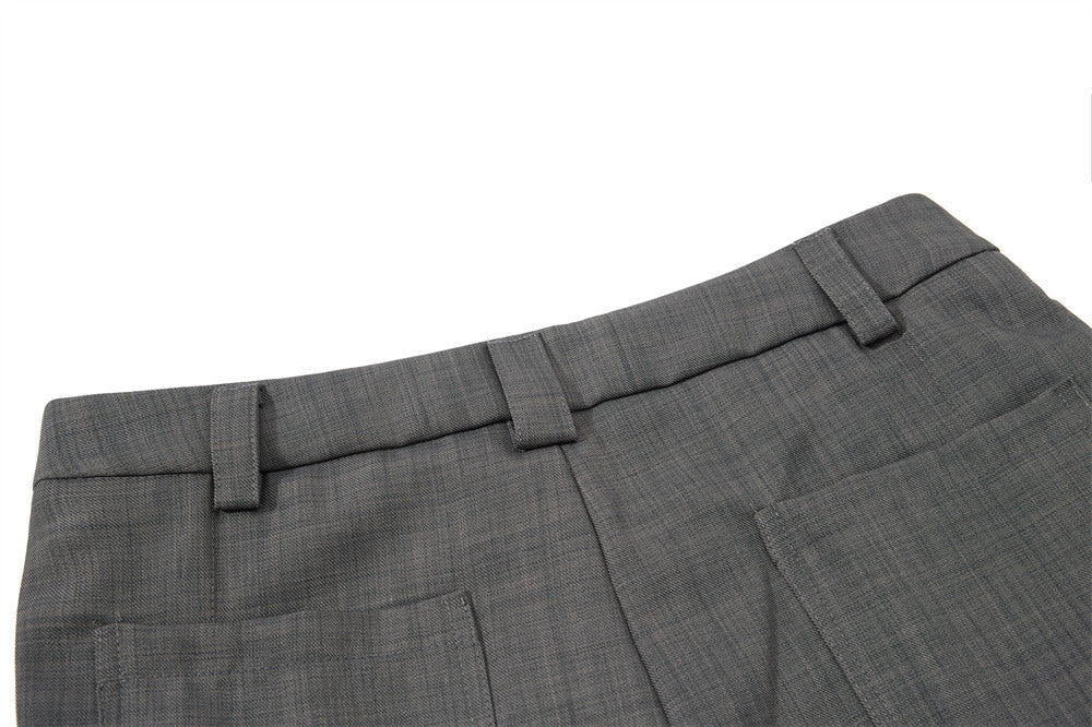 Wide-Leg Black and Grey Trousers