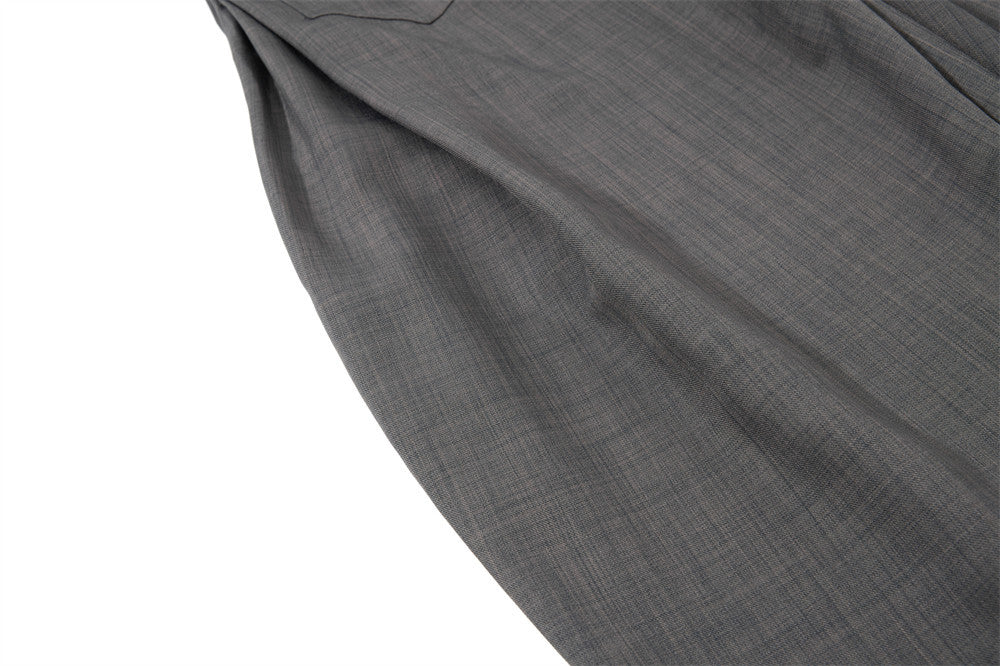 Wide-Leg Black and Grey Trousers